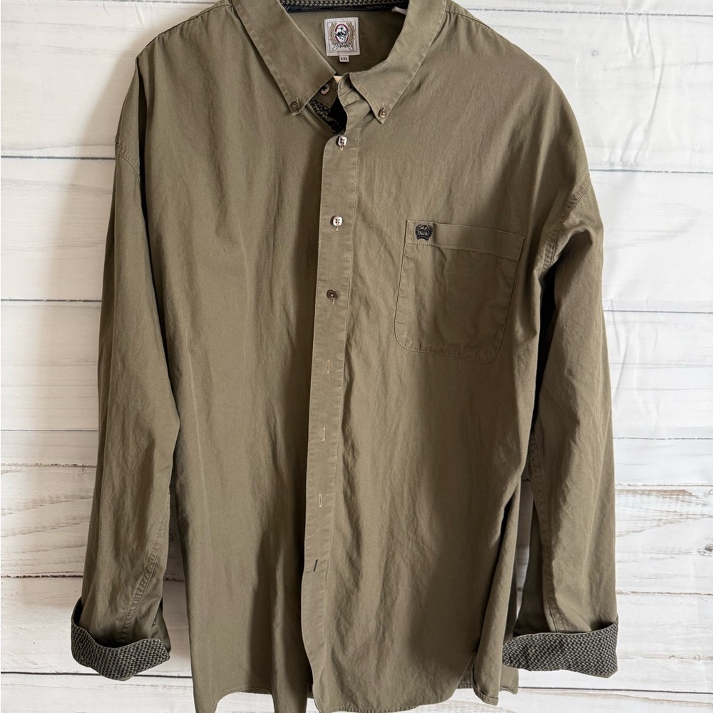 Cinch Men's Button-Down Khaki Shirt